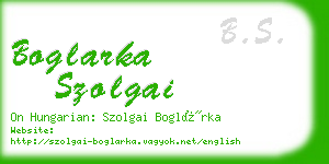 boglarka szolgai business card